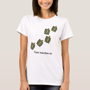 Camiseta Tortugas Verdes con Texto Marcha el Tiempo Editabl