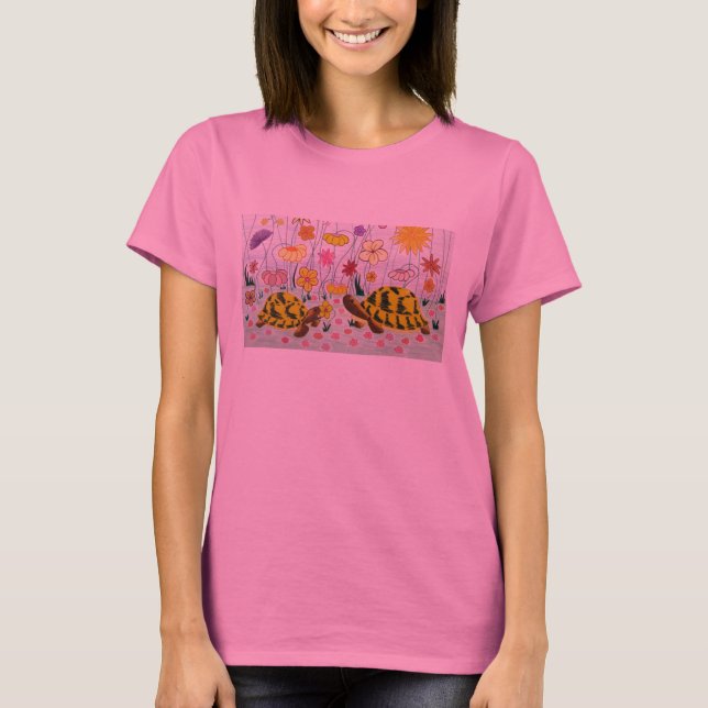 Camiseta Tortugas y flores (Anverso)