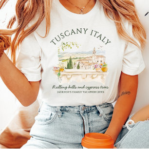 Camiseta Toscana Florencia Italia cipreses personalizados
