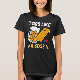 Camiseta Toss Como Un Jefe Bebiendo Bolsa De Cerveza