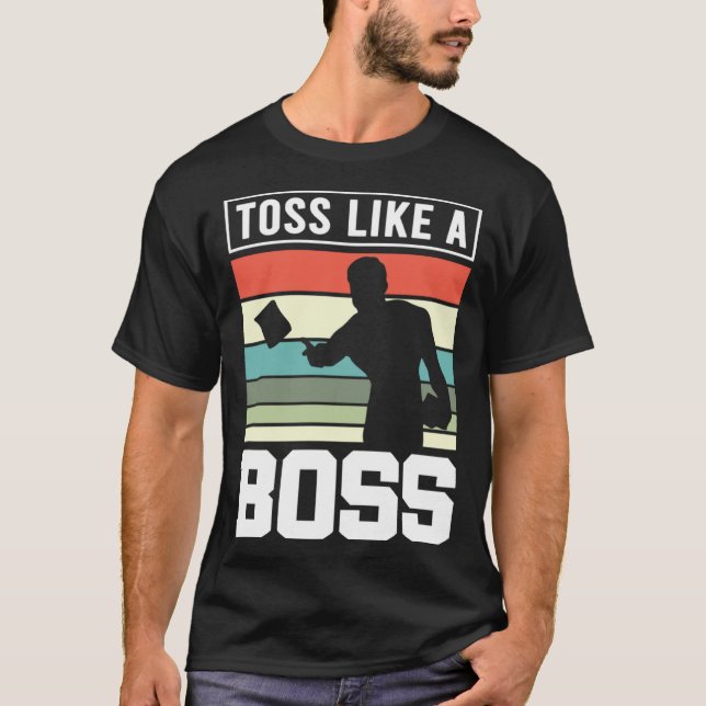 Camiseta Toss Like A Boss Cornhole Players  Cornhole Design (Anverso)