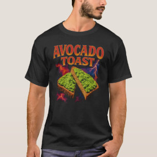 Camiseta Tosta de aguacate con comida favorita Divertida ra