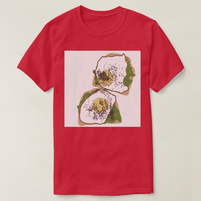 Camiseta Tosta de aguacate con huevo 2 (Diseño del anverso)