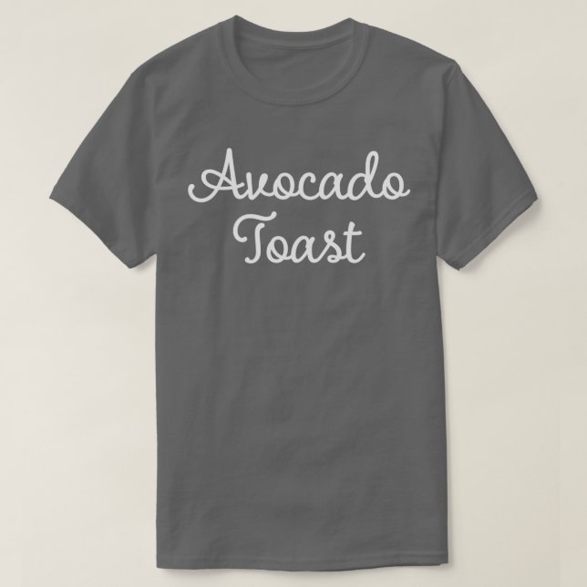 Camiseta Tosta de aguacate vegetariana (Diseño del anverso)