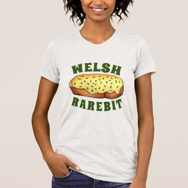 Camiseta Tosta de queso sabrosa de caramelo galés Rarebit c (Anverso)