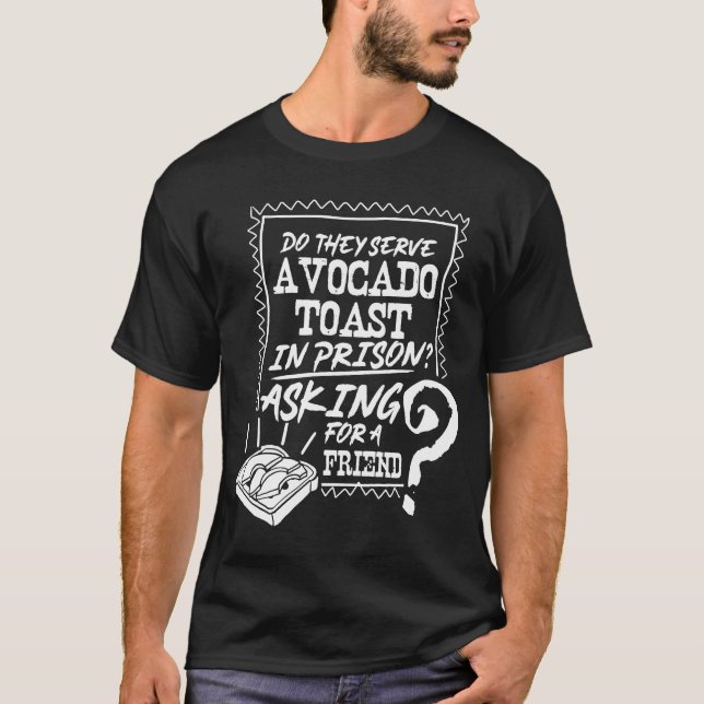 Camiseta Tostada De Aguacate Cute Vegan Fun Prisión De Paja (Anverso)