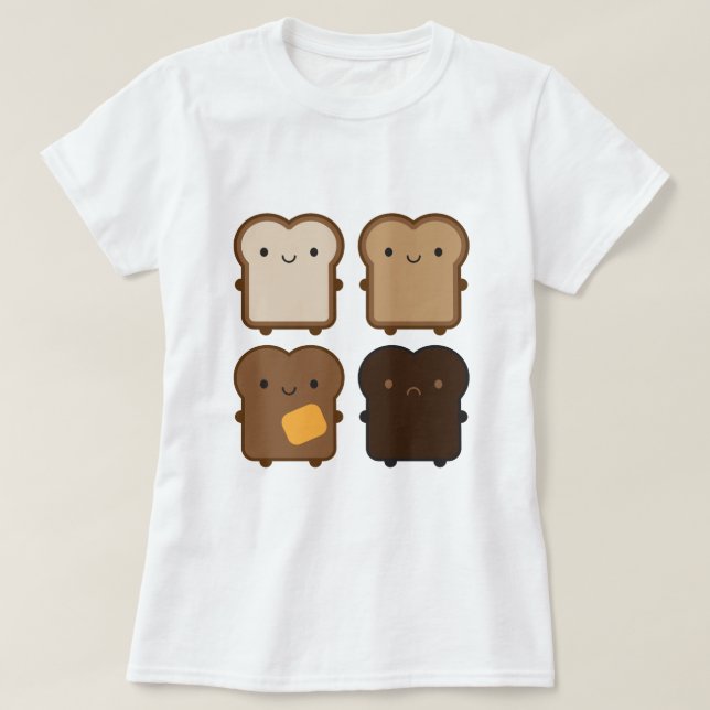 Camiseta Tostada de Kawaii (Diseño del anverso)