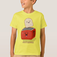 Tostada de kawaii y personalizado de tostadora roj