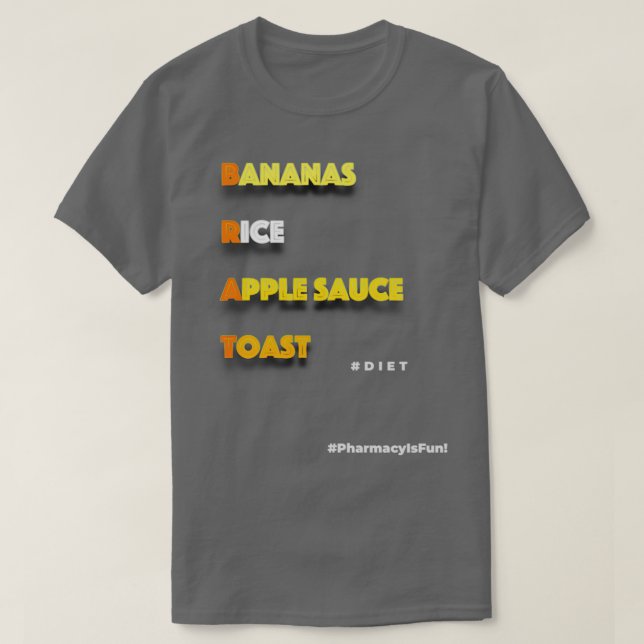 Camiseta Tostada de salsa de manzana de arroz de plátano: a (Diseño del anverso)