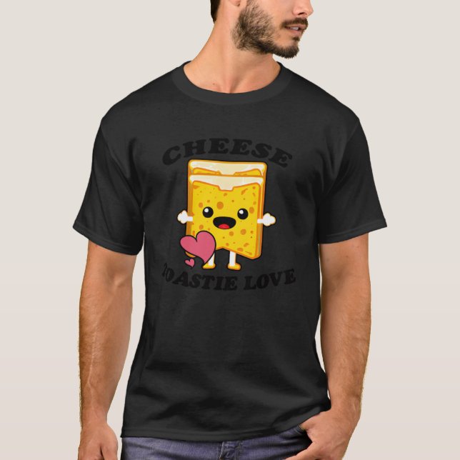 Camiseta tostada de tostada de queso amor tostada de queso  (Anverso)