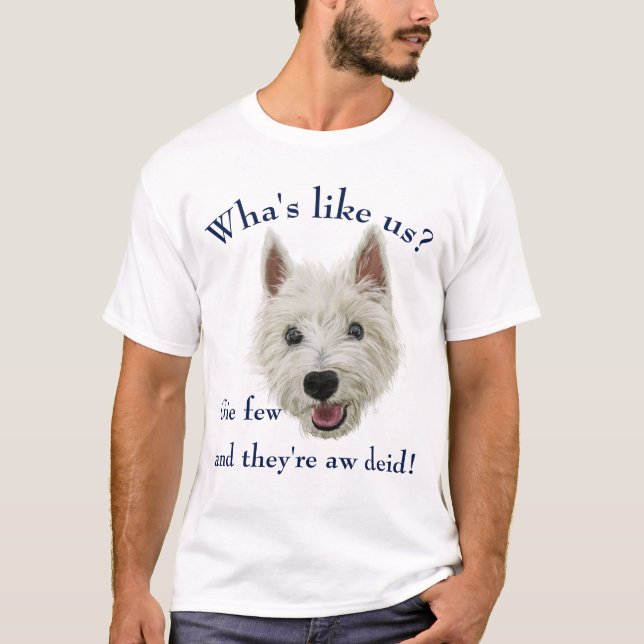Camiseta Tostada de Westie (Anverso)