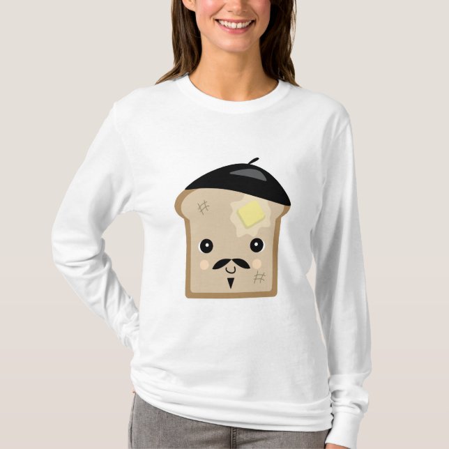 Camiseta tostada francesa linda (Anverso)