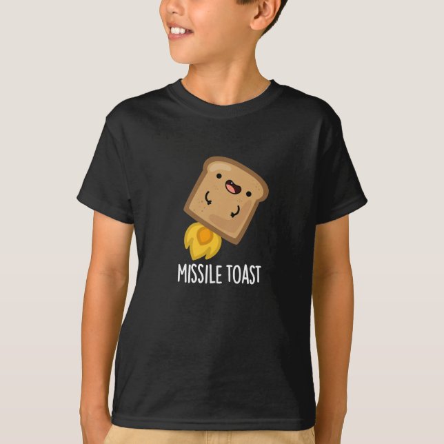 Camiseta Tostada Misil Funny Mistletoe Puns Oscuro BG (Anverso)