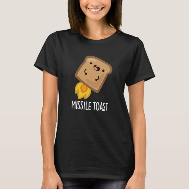 Camiseta Tostada Misil Funny Mistletoe Puns Oscuro BG (Anverso)