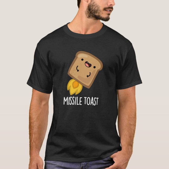 Camiseta Tostada Misil Funny Mistletoe Puns Oscuro BG (Anverso)