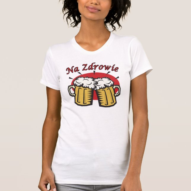 Camiseta Tostada Na Zdrowie Con Cervezas (Anverso)