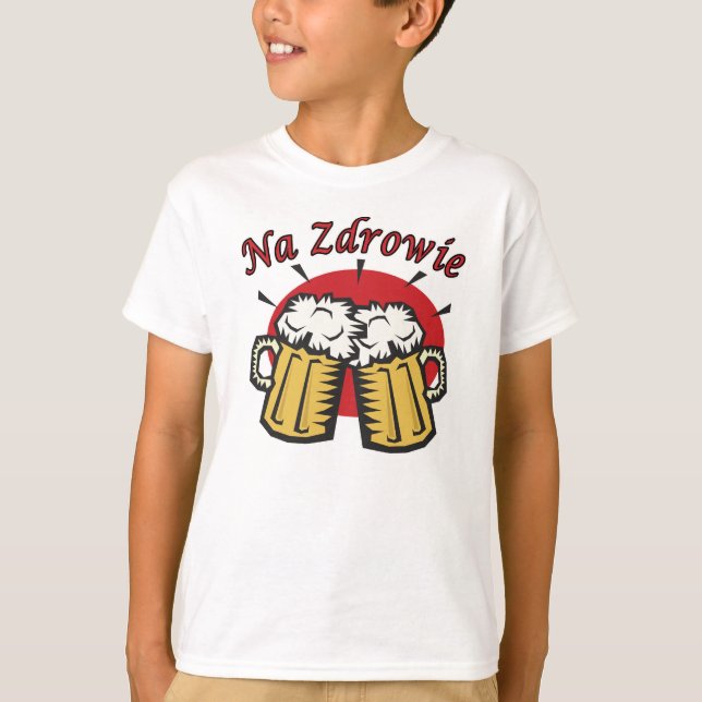 Camiseta Tostada Na Zdrowie Con Cervezas (Anverso)