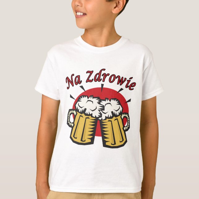 Camiseta Tostada Na Zdrowie Con Cervezas (Anverso)