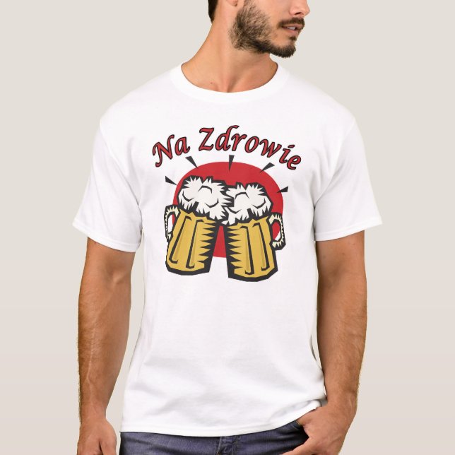 Camiseta Tostada Na Zdrowie Con Cervezas (Anverso)