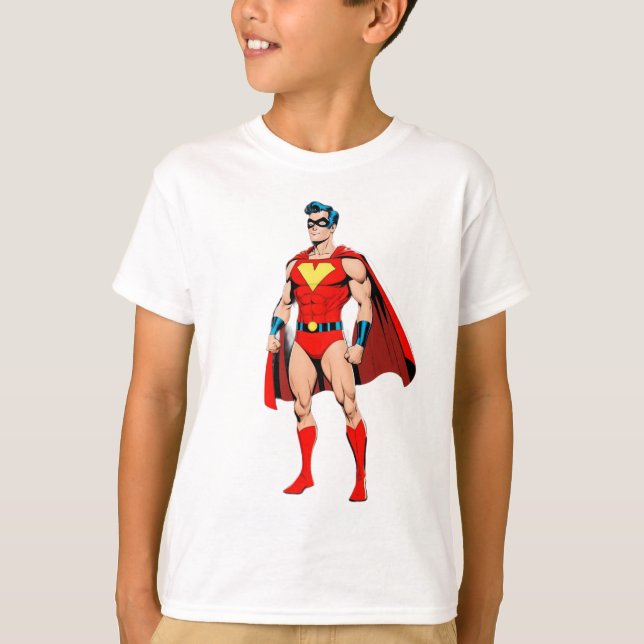 Camiseta Tostada Retro Superhéroe – Desayuno al Estilo Cómi (Anverso)