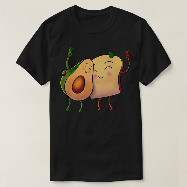 Camiseta Tostadas de aguacate Alligador de frutas Pan de pe (Diseño del anverso)