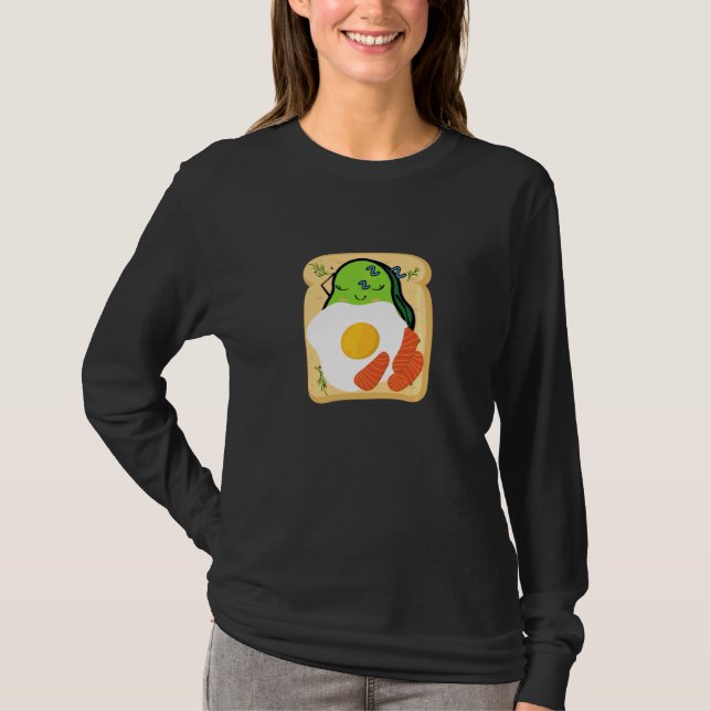 Camiseta Tostadas De Aguacate Para Chicas Mujeres Aguacate  (Anverso)