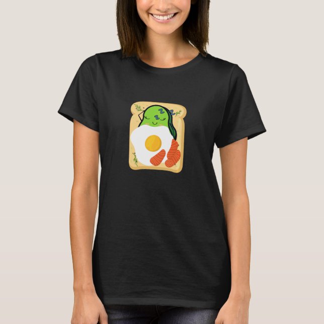 Camiseta Tostadas De Aguacate Para Chicas Mujeres Aguacate  (Anverso)