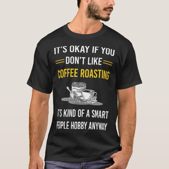 Camiseta Tostado de Café para Gente Inteligente (Anverso)