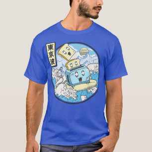 Camiseta Tostadora De Surf En Japón Waves Estilo Kawaii Vap