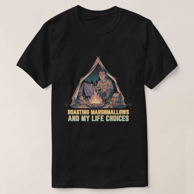 Camiseta Tostar malvaviscos y mis decisiones de vida (Diseño del anverso)