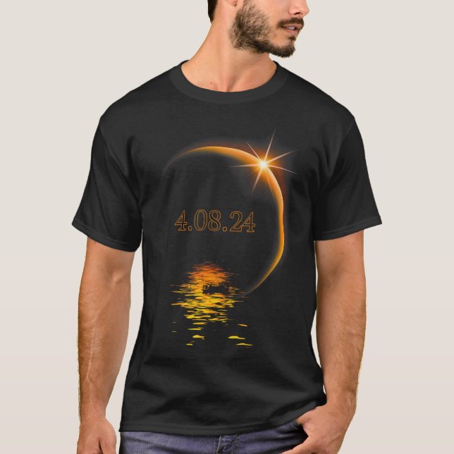 Camiseta Total América 04 08 24 Eclipse solar total 2024 (Anverso)