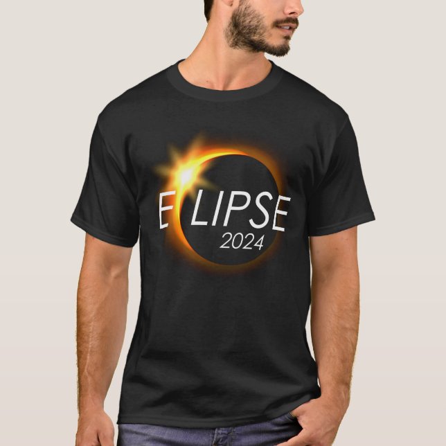 Camiseta Total América 04 08 24 Eclipse solar total 2024 (Anverso)
