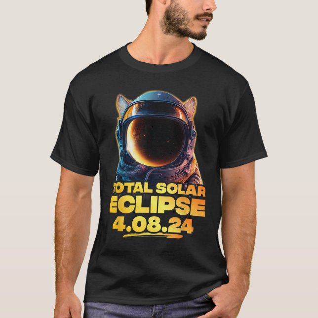 Camiseta Total América 4.08.24 Eclipse solar total gato 2 (Anverso)
