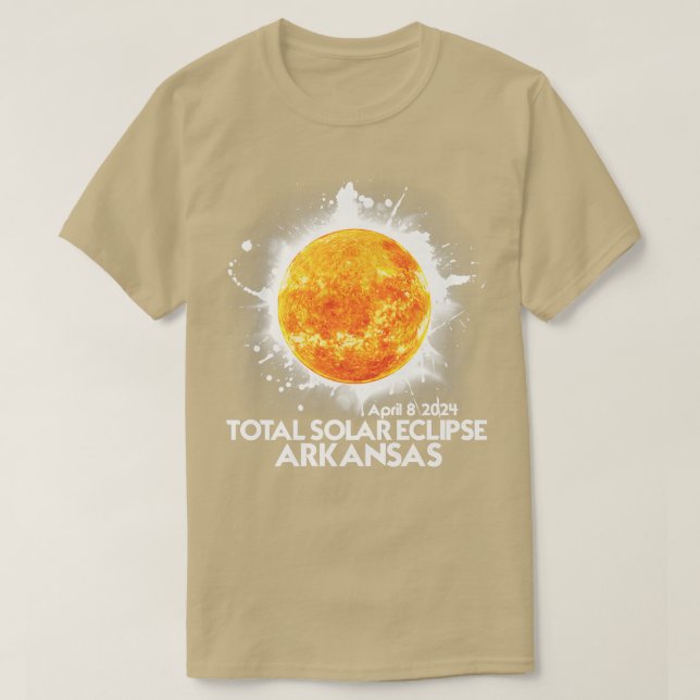 Camiseta Total Arkansas 2024 Eclipse solar total América (Diseño del anverso)