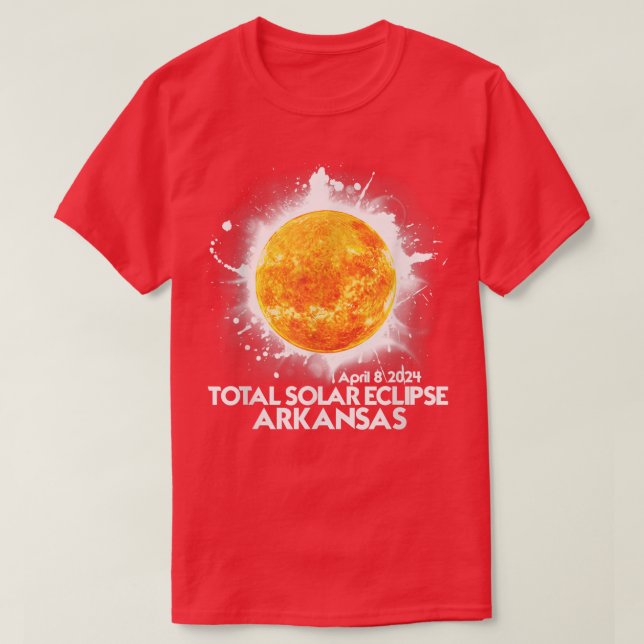 Camiseta Total Arkansas 2024 Eclipse solar total América (Diseño del anverso)