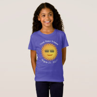 Camiseta total del eclipse solar - púrpura