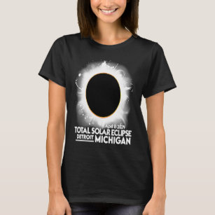 Camiseta Total Eclipse Solar Detroit Michigan Abril 8 2024