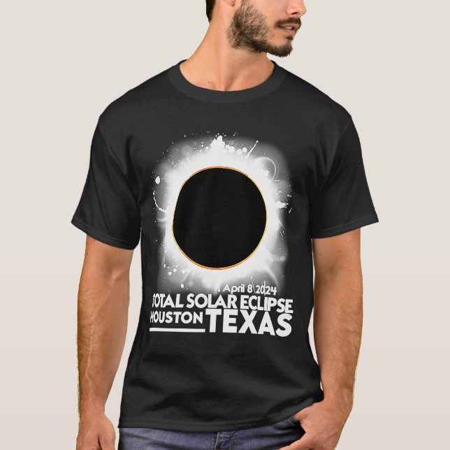 Camiseta Total Eclipse Solar HOUSTON TEXAS Abril 8 2024 Tot (Anverso)