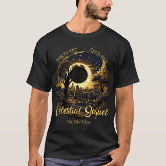 Camiseta Total Eclipse Solar Secuencia Celeste 2017 Totalid