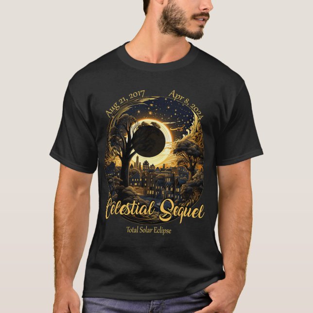 Camiseta Total Eclipse Solar Secuencia Celeste 2017 Totalid (Anverso)