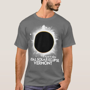 Camiseta Total Eclipse Solar Vermont 2024 Totalidad America