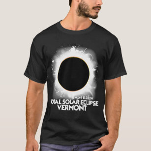 Camiseta Total Eclipse Solar Vermont 2024 Totalidad America