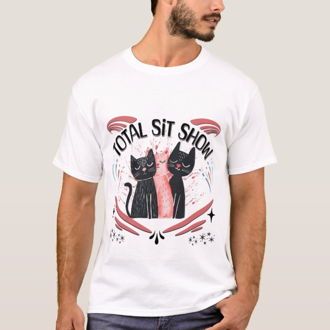 Camiseta Total Sit Show Whimsical Cats (Anverso)