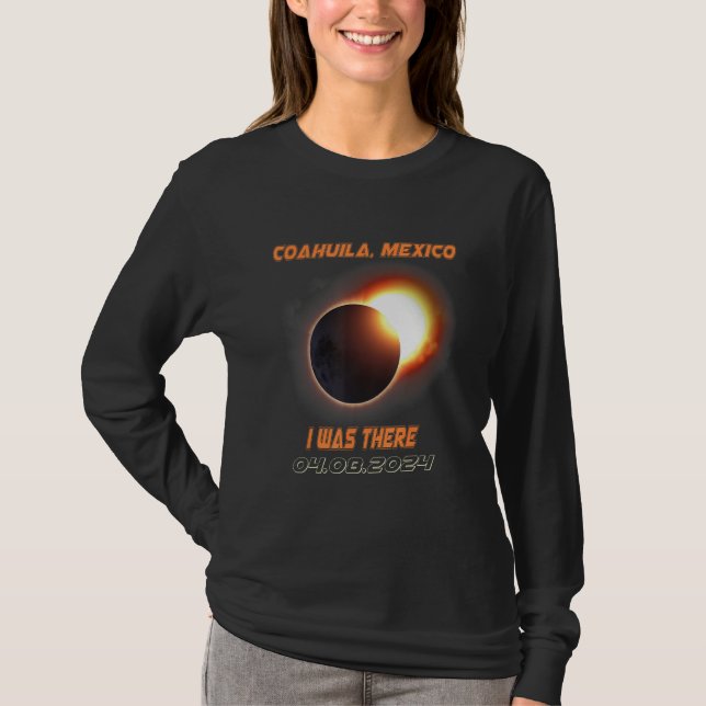 Camiseta Total Solar Eclipse 2024 Coahuila Mexico (Anverso)