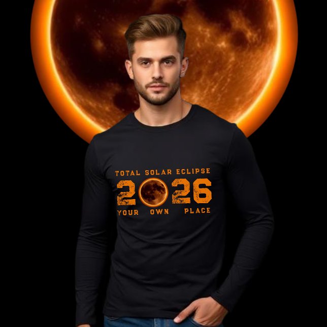 Camiseta Total Solar Eclipse 2026 (Total Solar Eclipse 2026 Long Sleeve T-Shirt Mens )
