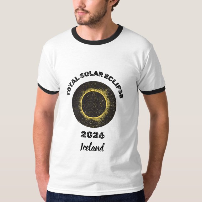Camiseta Total Solar Eclipse 2026 Men's Ringer T-Shirt (Anverso)