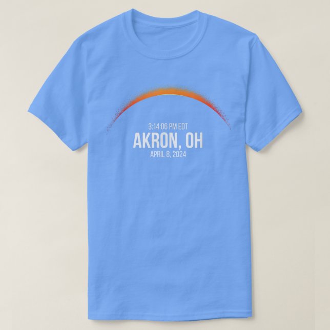 Camiseta Total Solar Eclipse April 8, 2024 AKRON, OH  (Diseño del anverso)