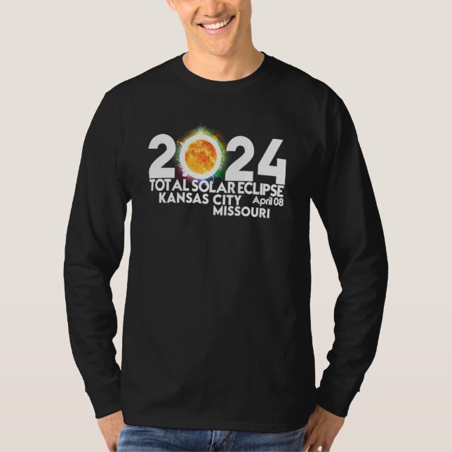 Camiseta Total Solar Eclipse Kansas City Missouri April 8 2 (Anverso)