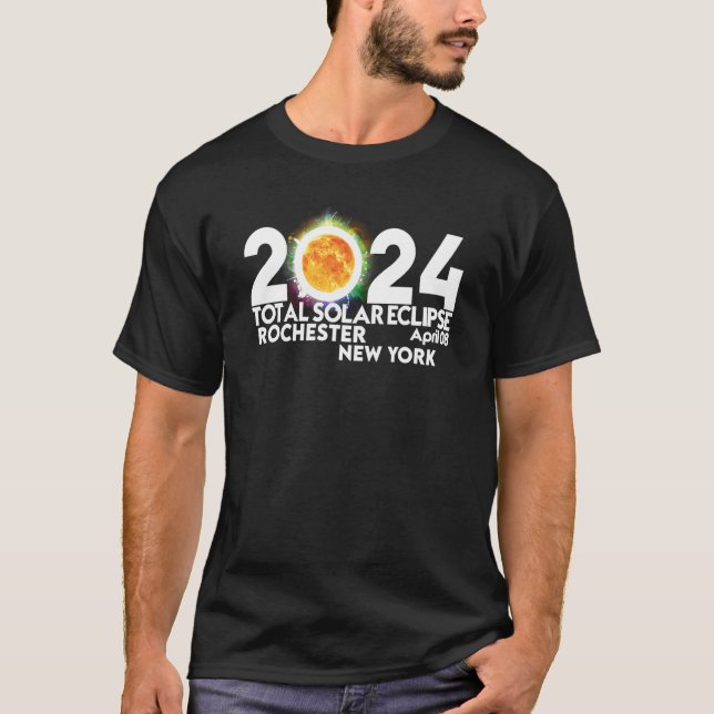 Camiseta Total Solar Eclipse Rochester New York April 2024  (Anverso)