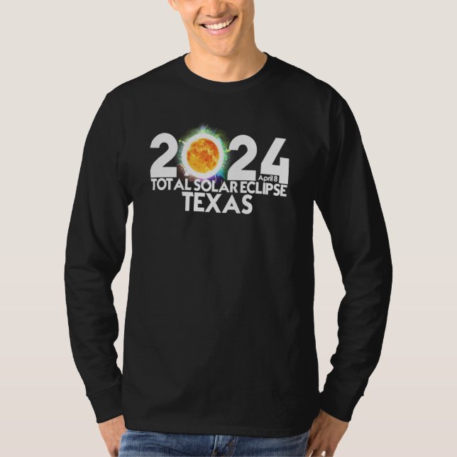 Camiseta Total Solar Eclipse TEXAS 2024 American Totality (Anverso)